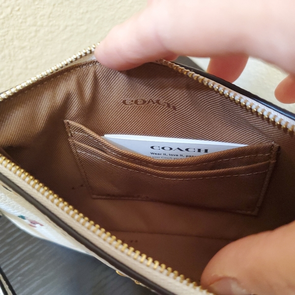 Coach Small Wristlet With Floral Print - Picture 9 of 11